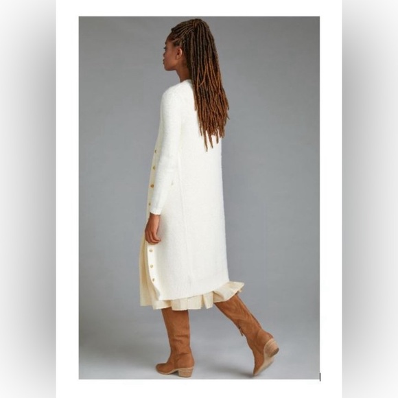 Pilcro Anthropologie Classic Longline Duster Cardigan - Picture 3 of 12